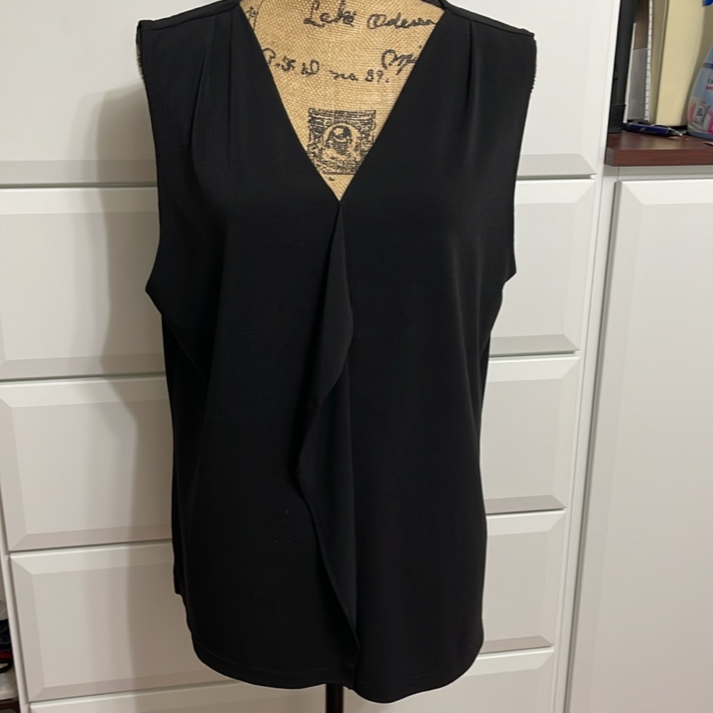 Talbots sleeveless black shell top XL